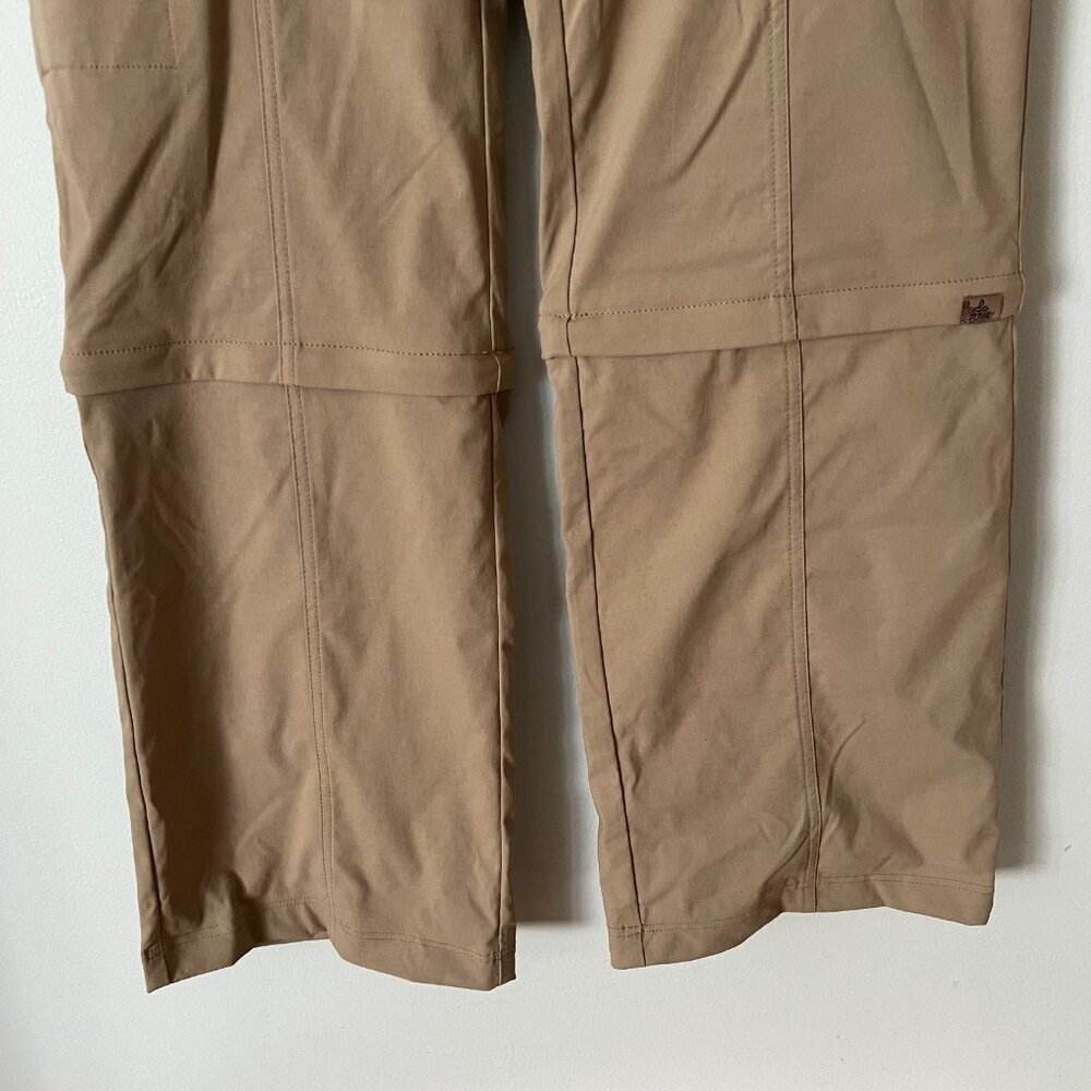Prana Monarch Convertible Zip-Off Hiking Pants Tan Women's Size 14 - Picture 2 of 8